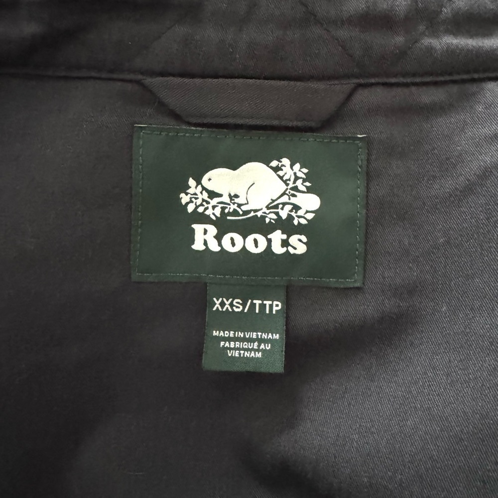 ROOTS Dark Blue Double-Breasted Wool Blend Pea Coat (XXS) - Picture 6 of 8